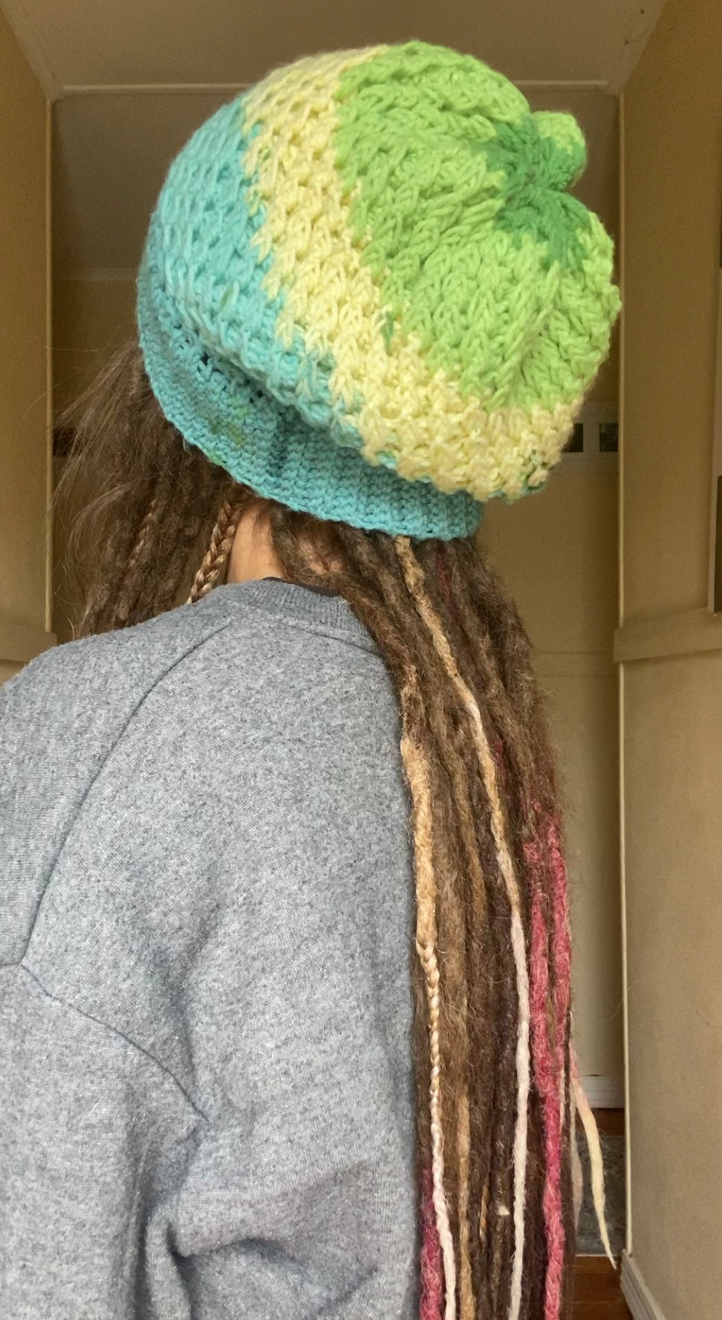 Blue Green Handmade Beanie