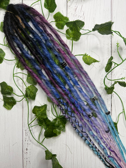 Set of 4, 52-54cm Black to Blue/Pink