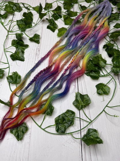 Set of 4, 49-56cm Pastel Halo Mixed Texture Synthetic Extensions