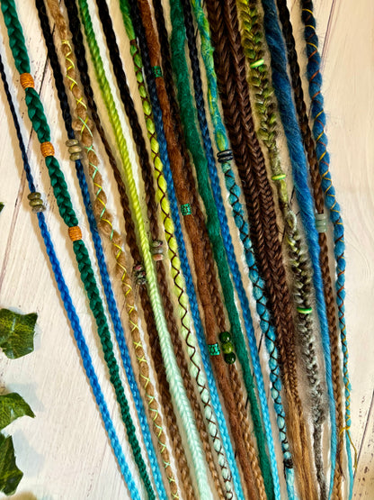 Set of 17, 59-69cm Earthy Mix Synthetic Extensions