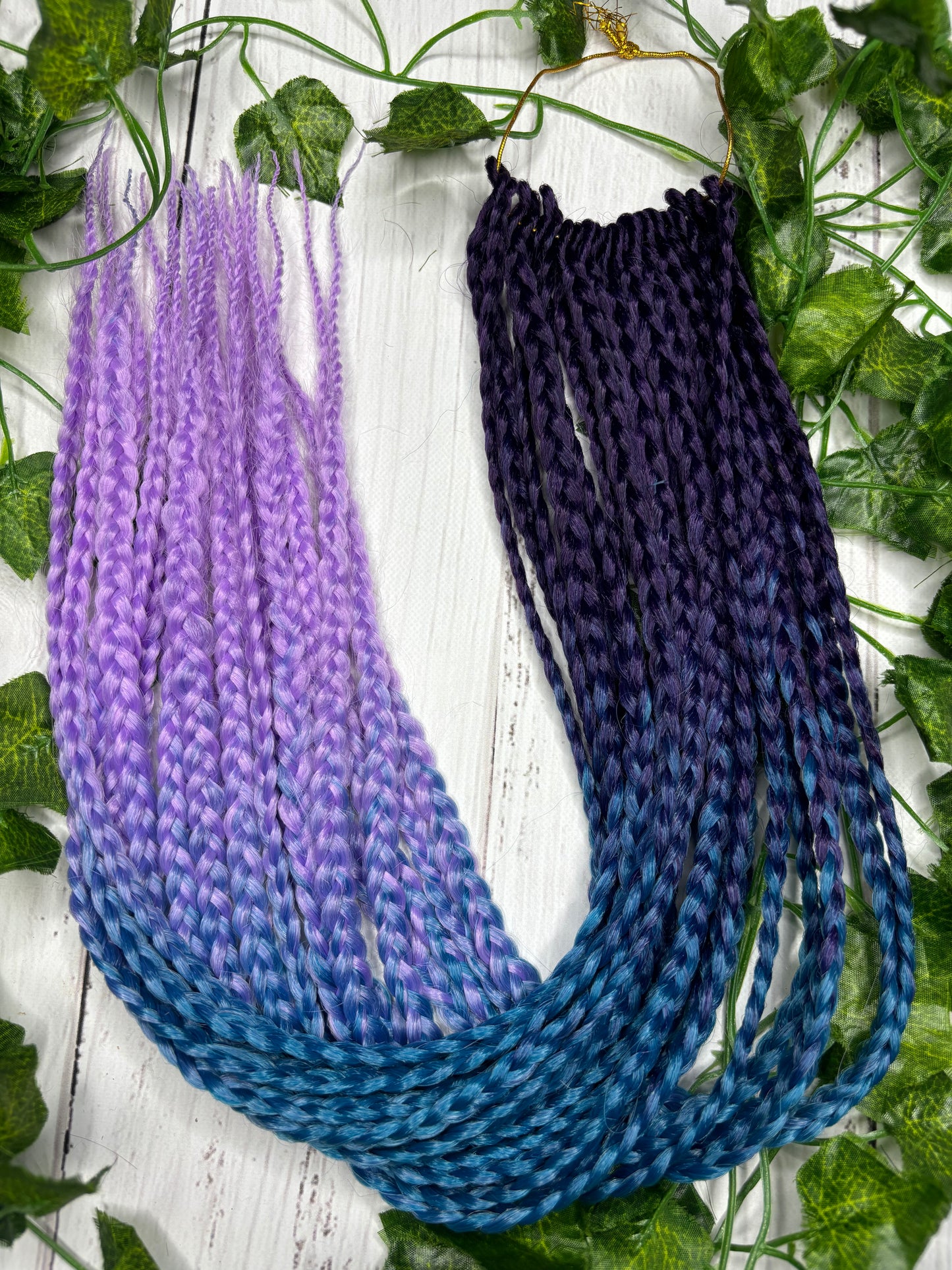 Purple - Blue - Light Purple Reusable Braids