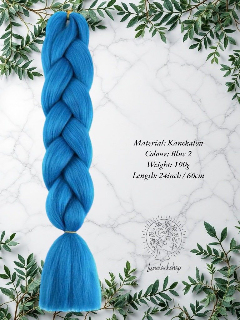 Blue 2 Kanekalon Synthetic Hair 60cm 100g