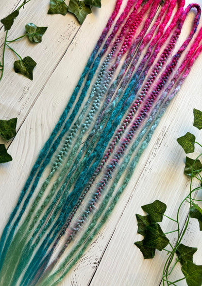 Set of 6, 55-65cm Mermaid Colour Double Ended Extensions