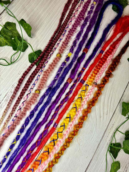 Set of 9, 54-63cm Summer Sunset Synthetic Extensions