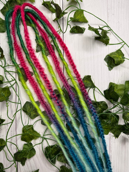 Set of 4, 50-59cm Seafoam Blush Blend Mixed Texture Synthetic Extensions