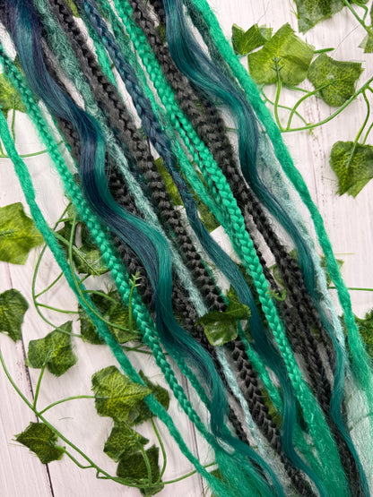 Set of 10, 55-63cm Forest Fusion Blend Mixed Texture Synthetic Extensions