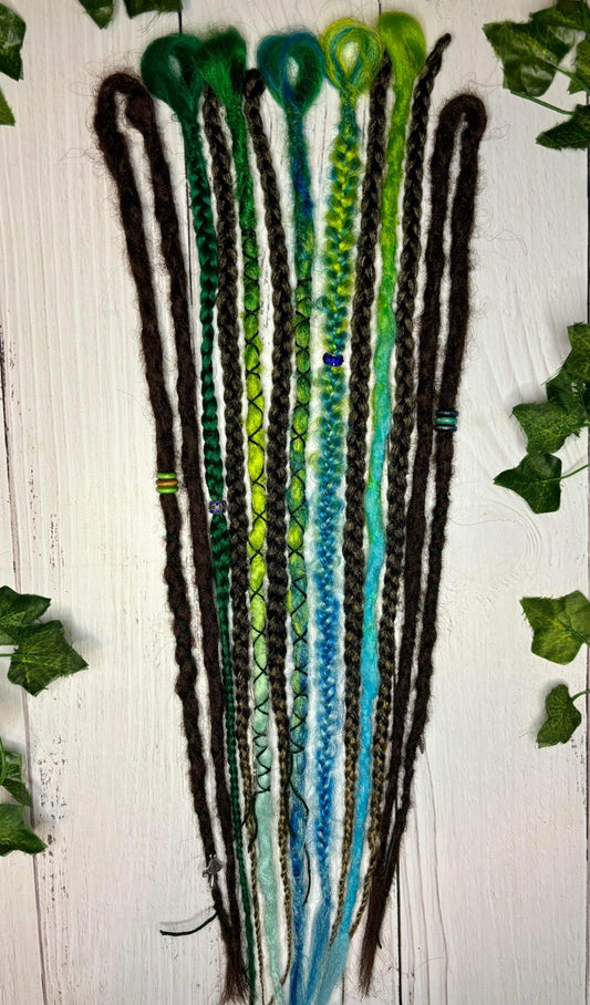 Set of 11, 42-52cm Earthy Blend Synthetic Extensions