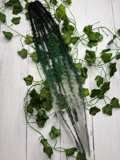 Set of 4, 50-58cm Obsidian Moss Blend Mixed Texture Synthetic Extensions