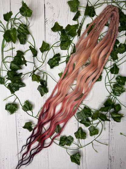 Set of 4, 60-65cm Rose Silk Mixed Texture Synthetic Extensions