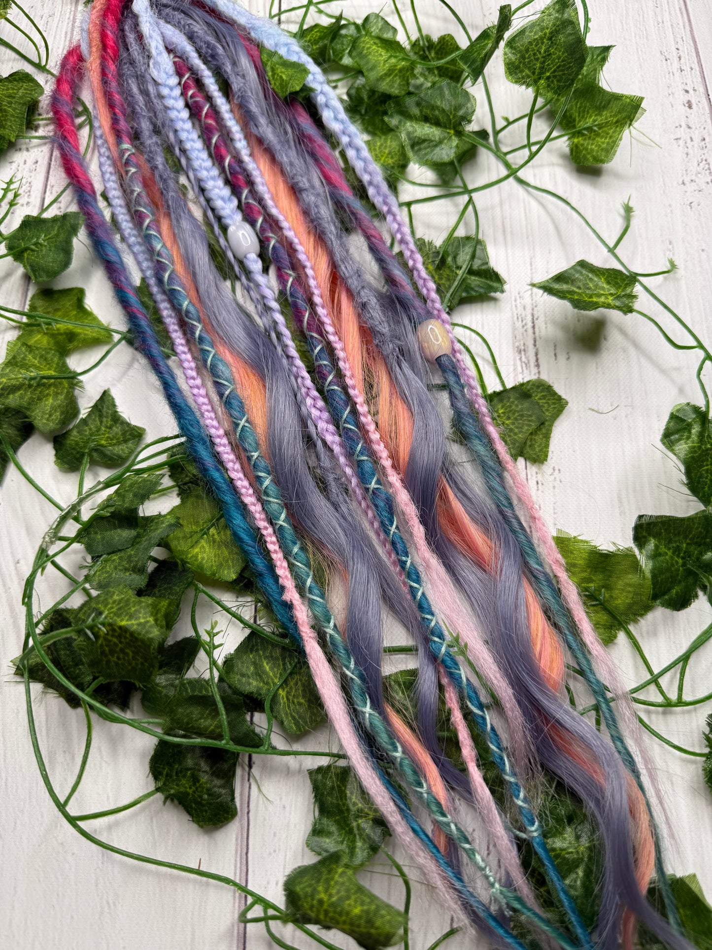 Set of 7, 43-52cm Siren Shimmer Blend Mixed Texture Synthetic Extensions