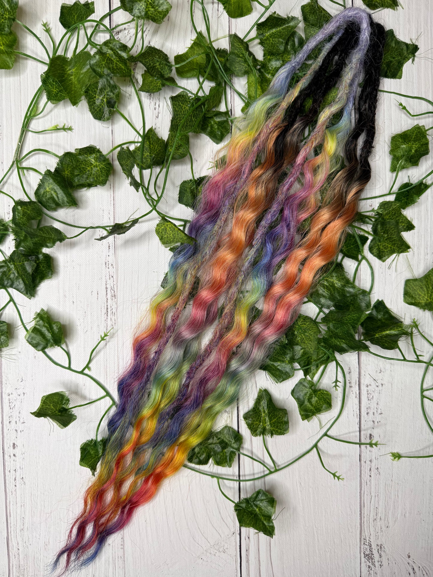 Set of 4, 54-55cm Cosmic Veil Mixed Texture Synthetic Extensions