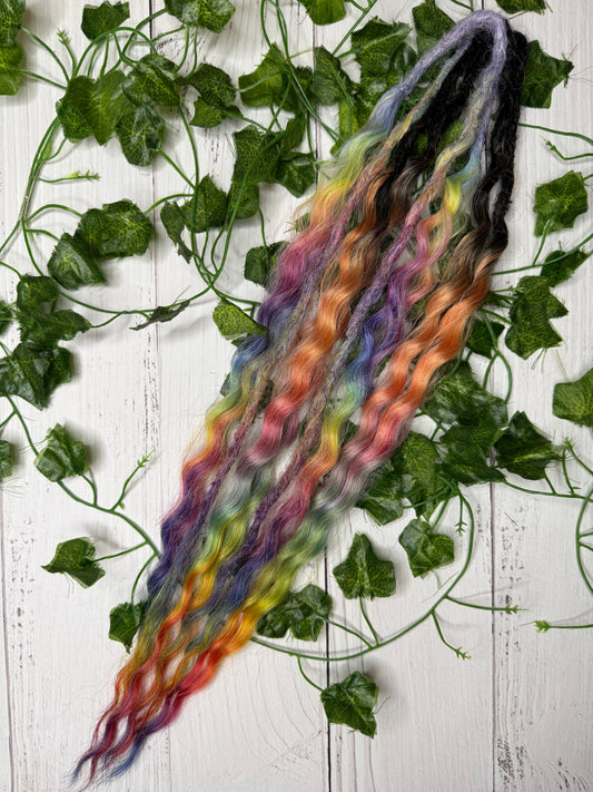 Set of 4, 54-55cm Cosmic Veil Mixed Texture Synthetic Extensions