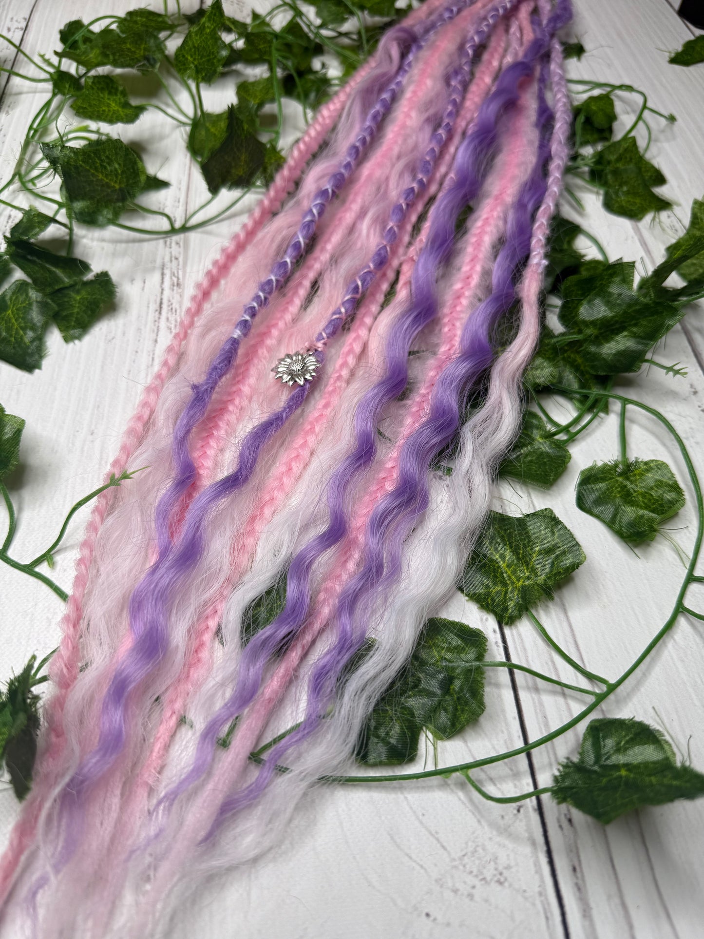 Set of 6, 55-59cm Cotton Bloom Mixed Texture Synthetic Extensions