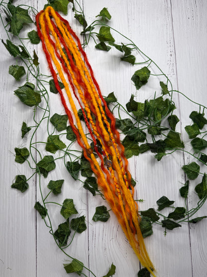 Set of 4, 58-62cm Sunny Blaze Blend Mixed Texture Synthetic Extensions