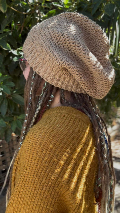 Light Brown Handmade Beanie