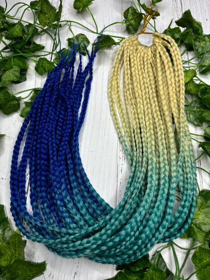 Blonde - Blue Reusable Braids