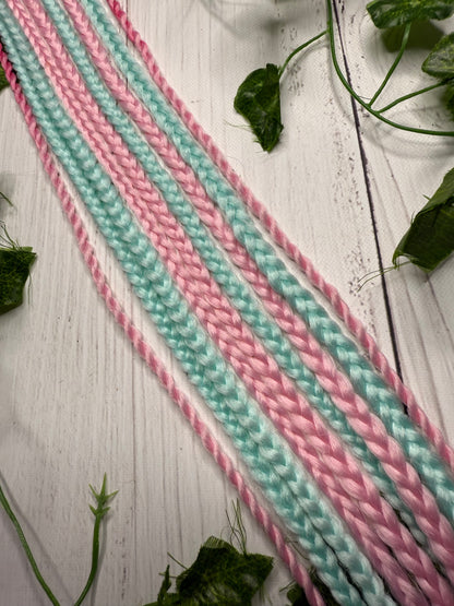 Set of 9, 60-64 Soft Pastel Synthetic Extensions