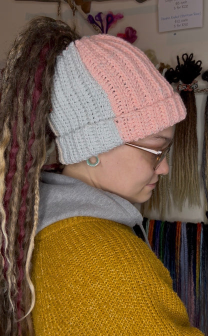 Multicoloured Colour Beanie With Hole