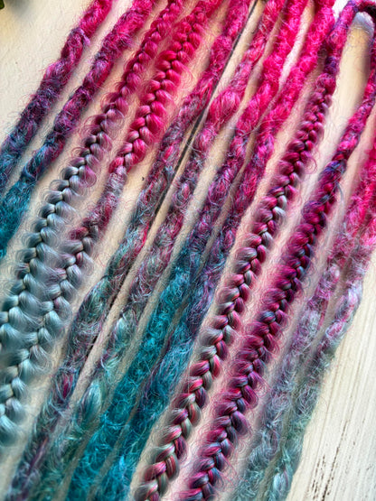 Set of 6, 55-65cm Mermaid Colour Double Ended Extensions