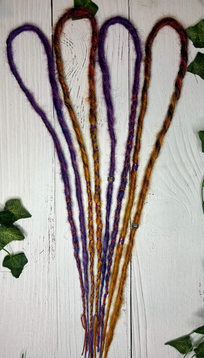 Set of 4, 50-56cm Autumn Blend Synthetic Extensions