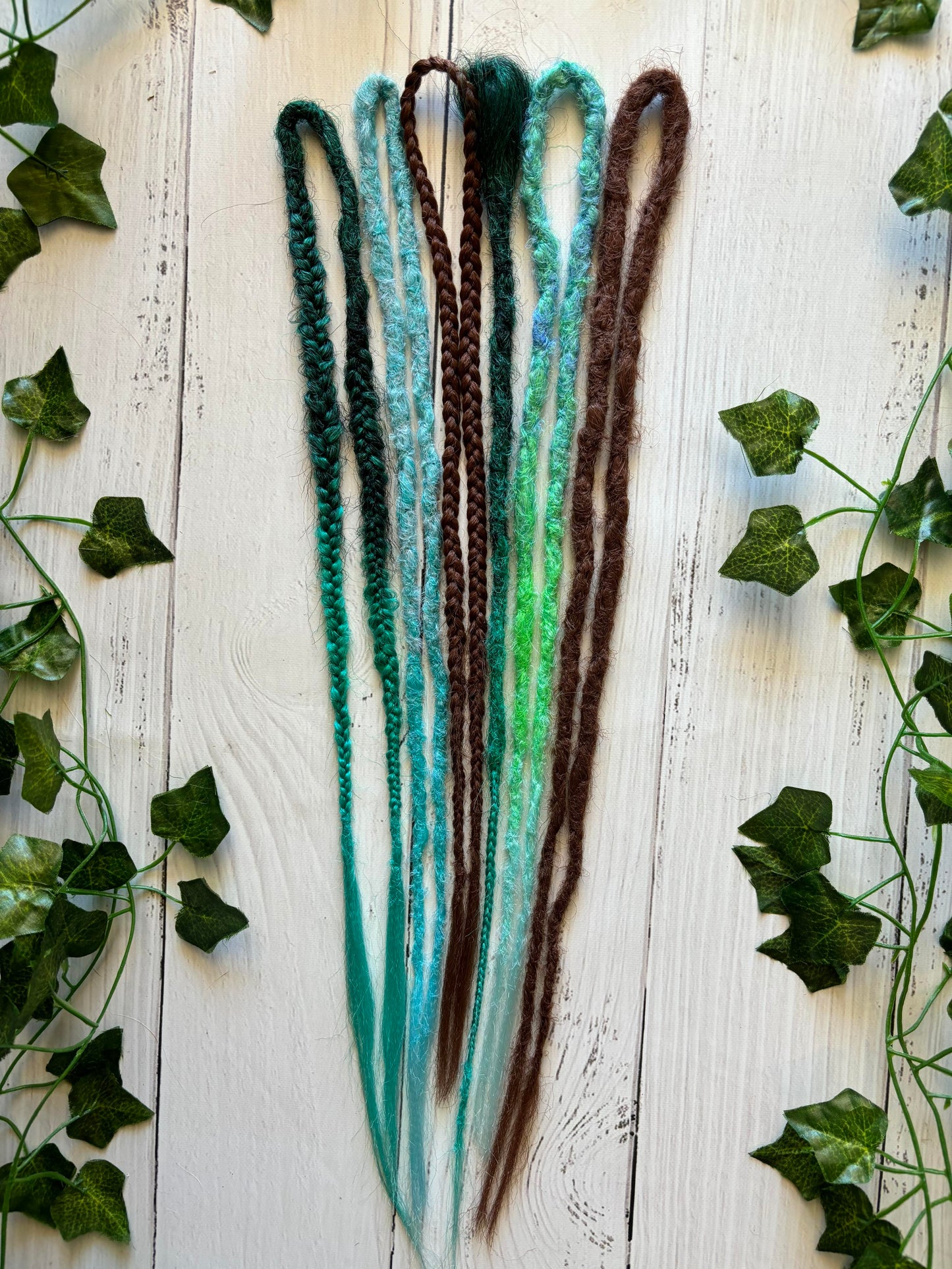 Set of 6, 45-50cm Forest Fairy Double Ended Dreadlocks