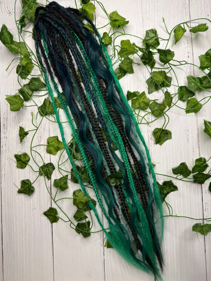 Set of 10, 55-63cm Forest Fusion Blend Mixed Texture Synthetic Extensions