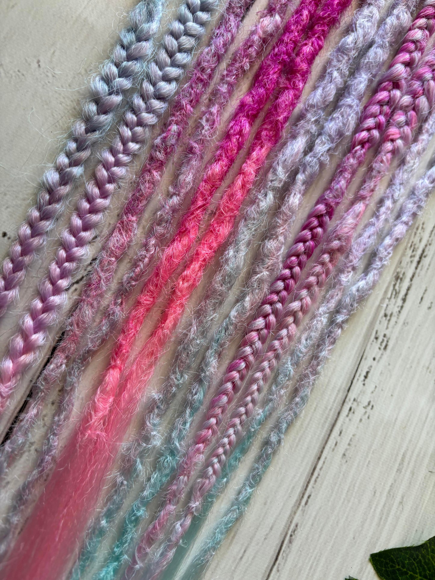 Set of 6 Pastel Fairy Floss Double Ended Dreadlocks