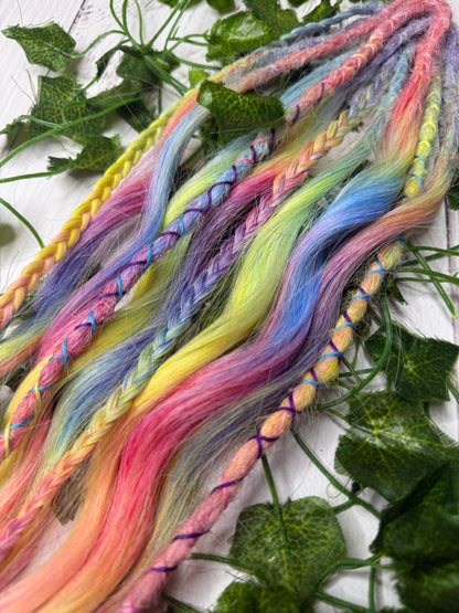 Set of 6, 51-58cm Candy Eclipse Mixed Texture Synthetic Extensions