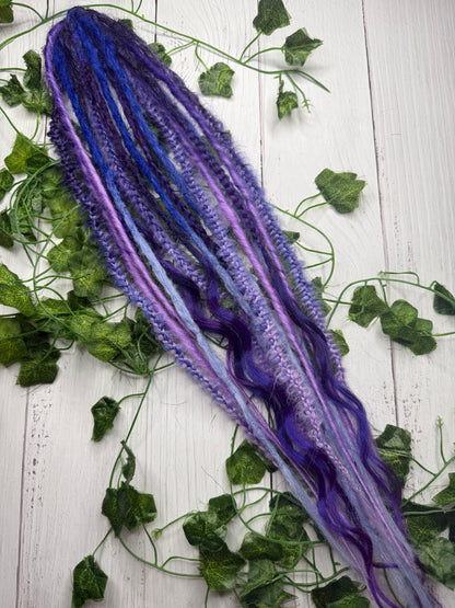 Set of 8, 58-68cm Lavender Field Blend Mixed Texture Synthetic Extensions