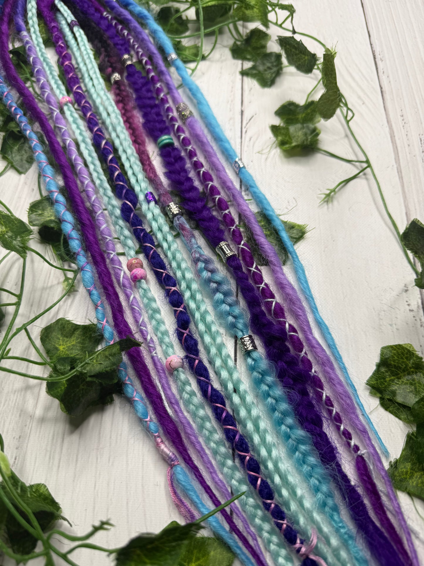 Set of 9 55-62cm Purple Mermaid Extensions (only available for online purchase)