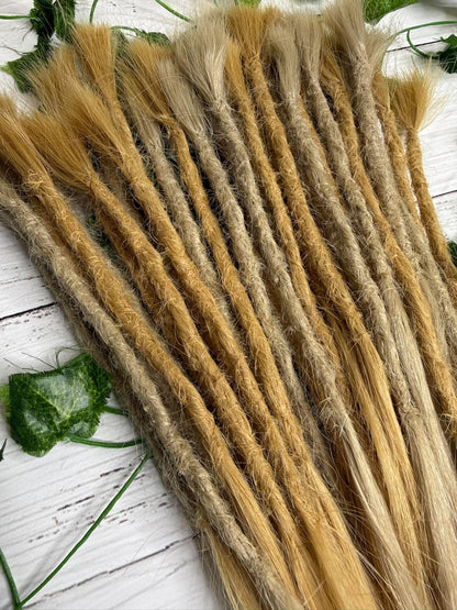 37 Mixed Blonde Human Hair Dreadlock Extensions