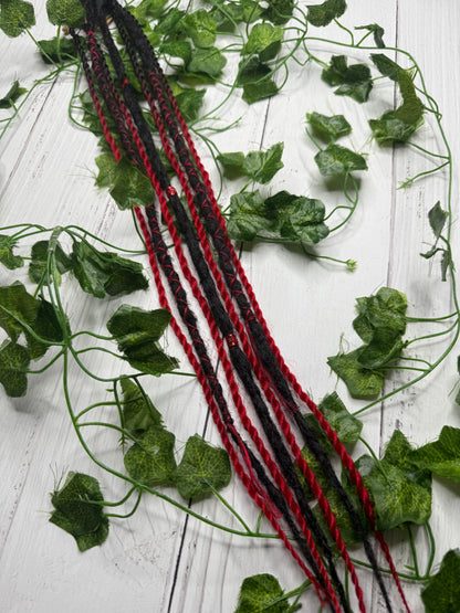 Set of 7, 59-62cm Red & Black Synthetic Extensions (only available for online purchase)