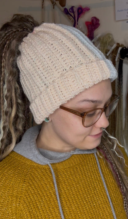 Multicoloured Colour Beanie With Hole