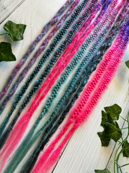 Set of 6, 50-55cm Galaxy Themed Double Ended Dreadlocks