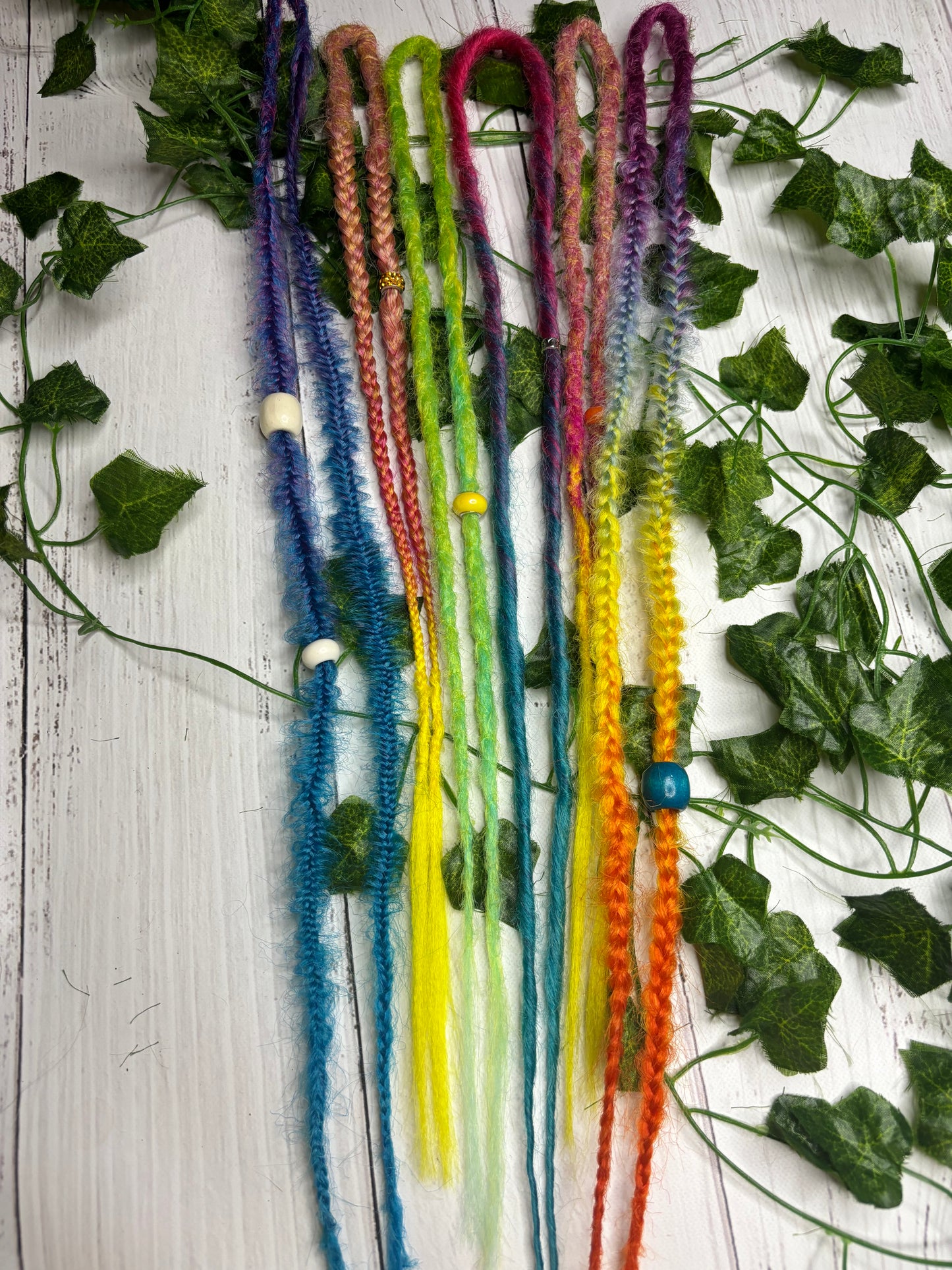 Set of 6, 45-60cm Rainbow Synthetic Extensions