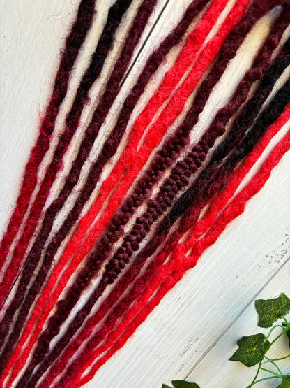 Set of 6 Grungey Red Double Ended Extensions