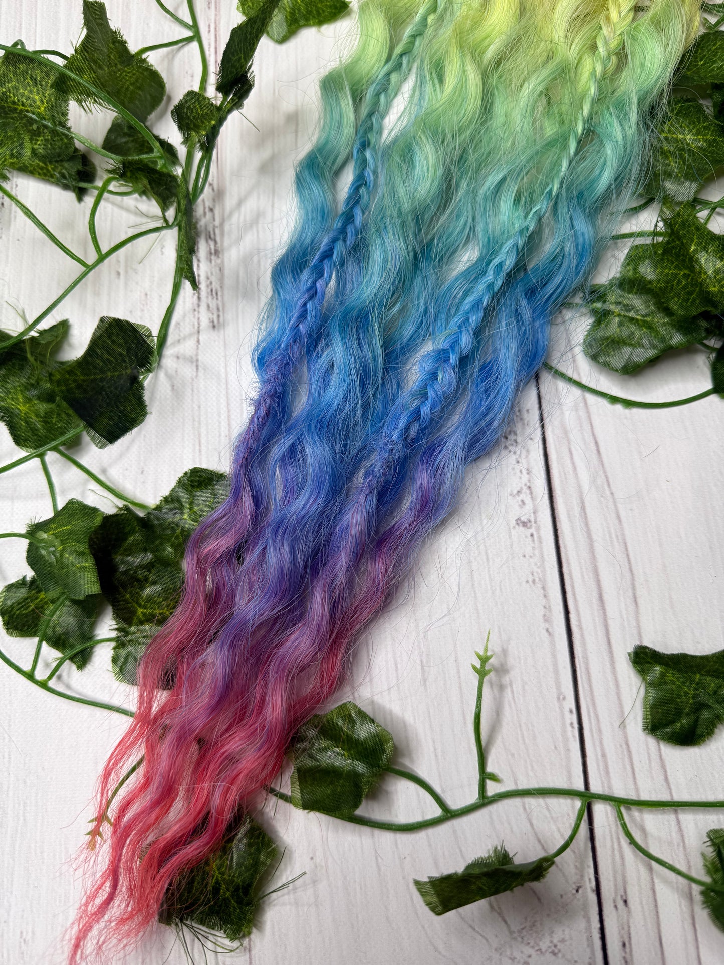 Set of 4, 45-52cm Sunset Riot Mixed Texture Synthetic Extensions