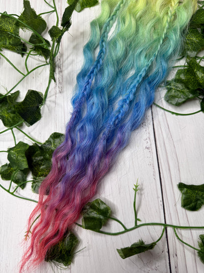 Set of 4, 45-52cm Sunset Riot Mixed Texture Synthetic Extensions
