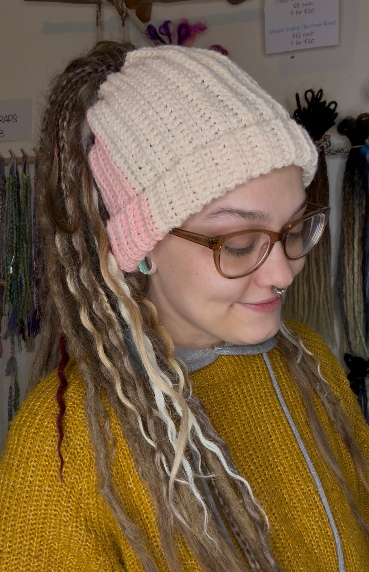 Multicoloured Colour Beanie With Hole