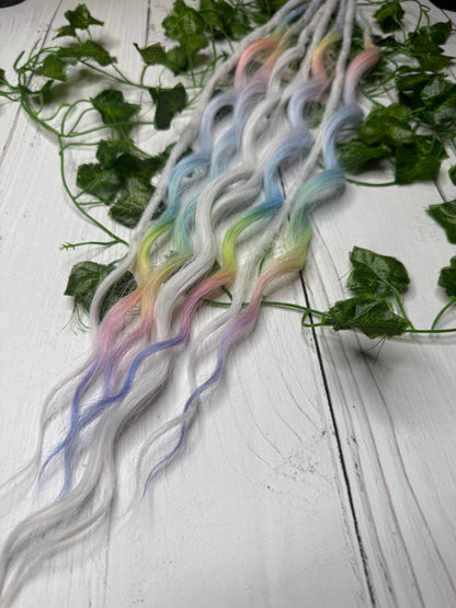 Set of 4, 53-60cm Pastel Whisper Mixed Texture Synthetic Extensions