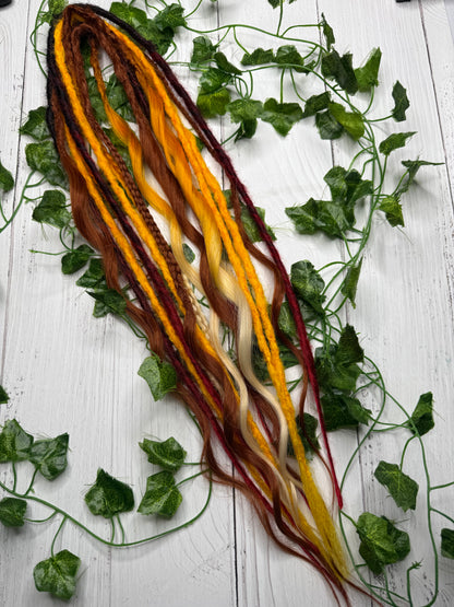 Set of 8, 59-66cm Summery Blend Mixed Texture Synthetic Extensions