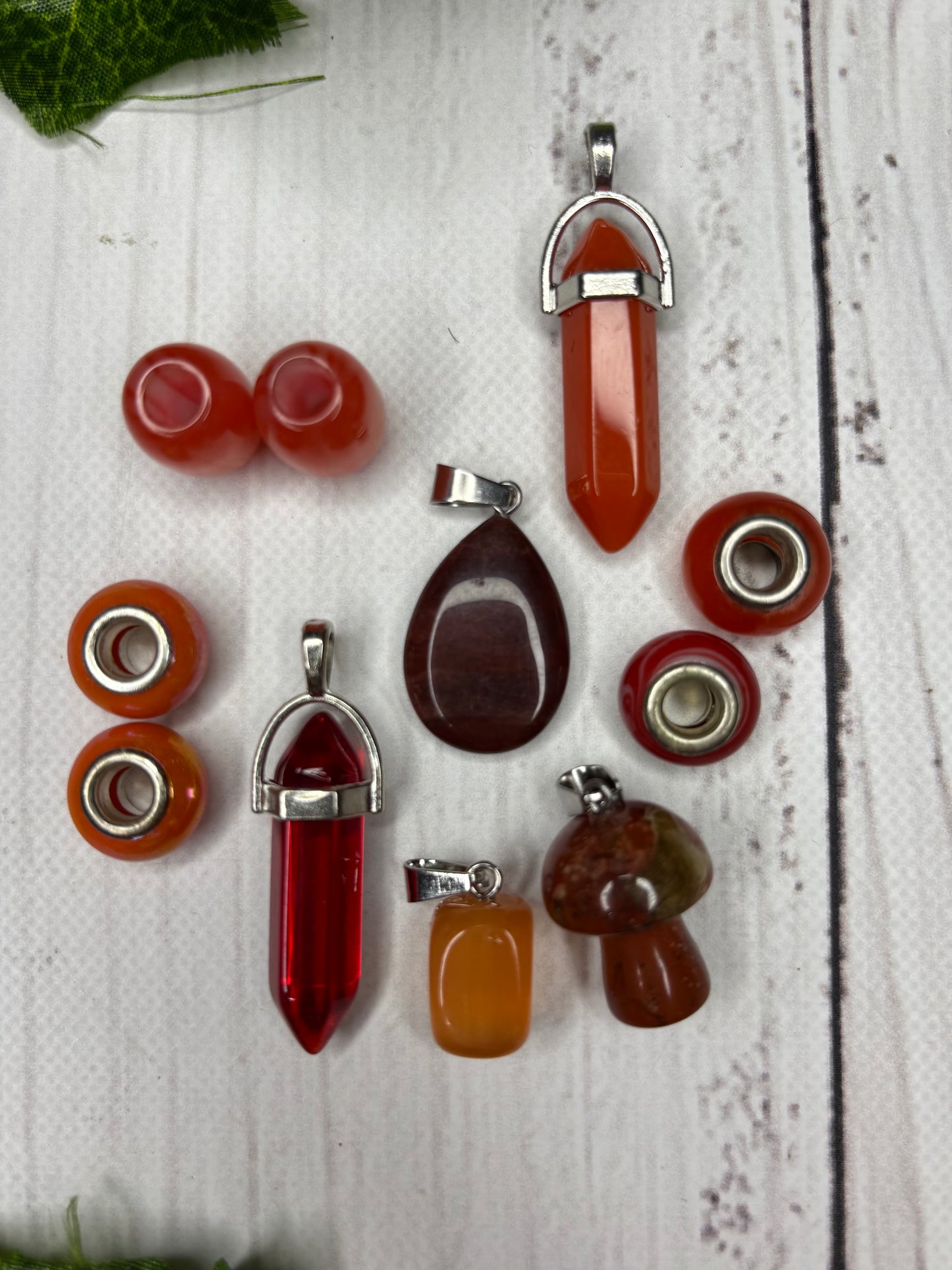 Deep Sunset Bead and Charm Set