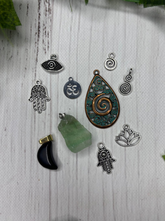 Meditation Guide Mixed Charm Set