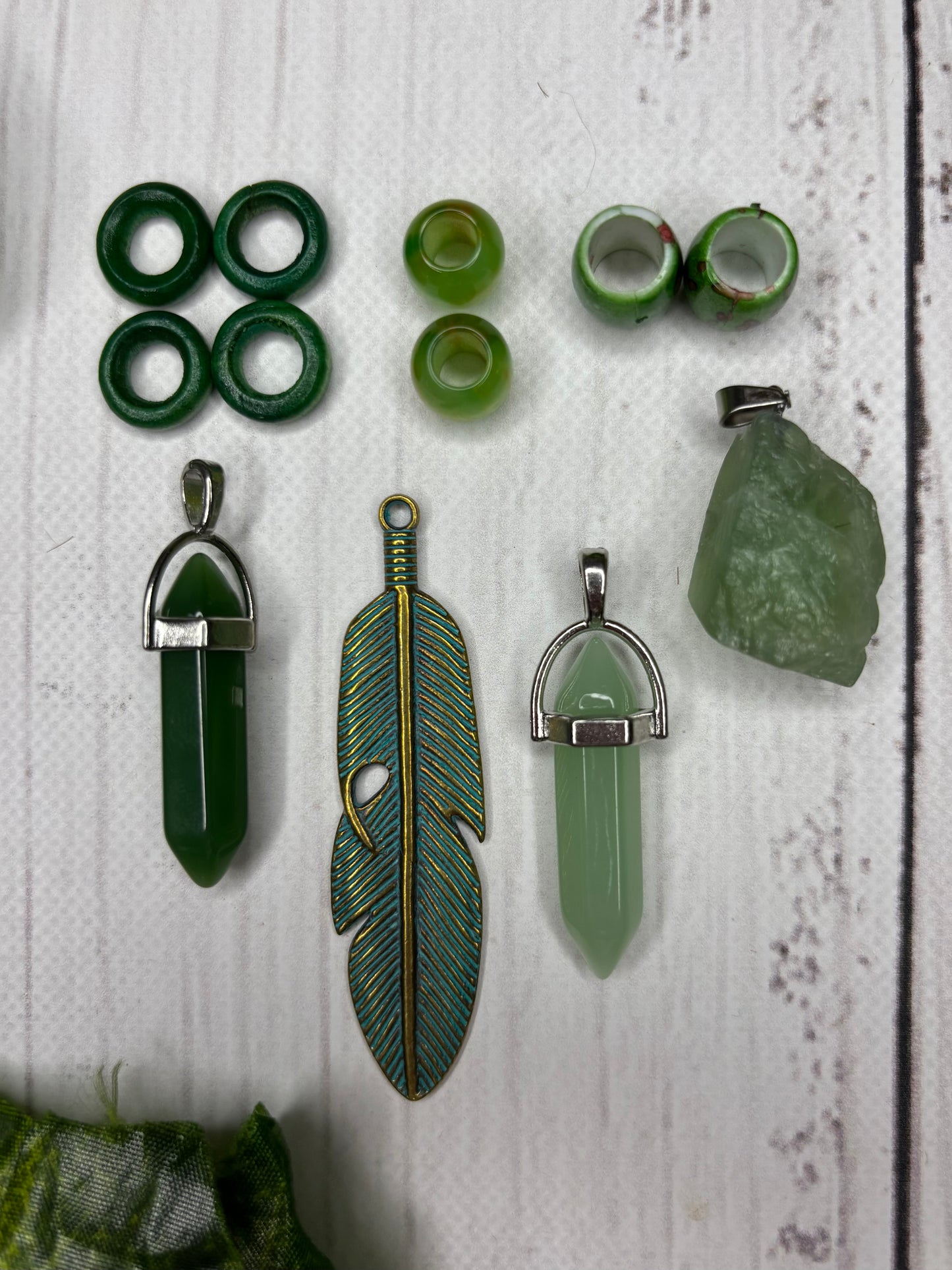 Deep Forest Bead and Charm Set