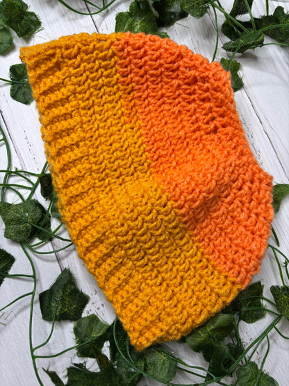 Amber Handmade Beanie With Hole