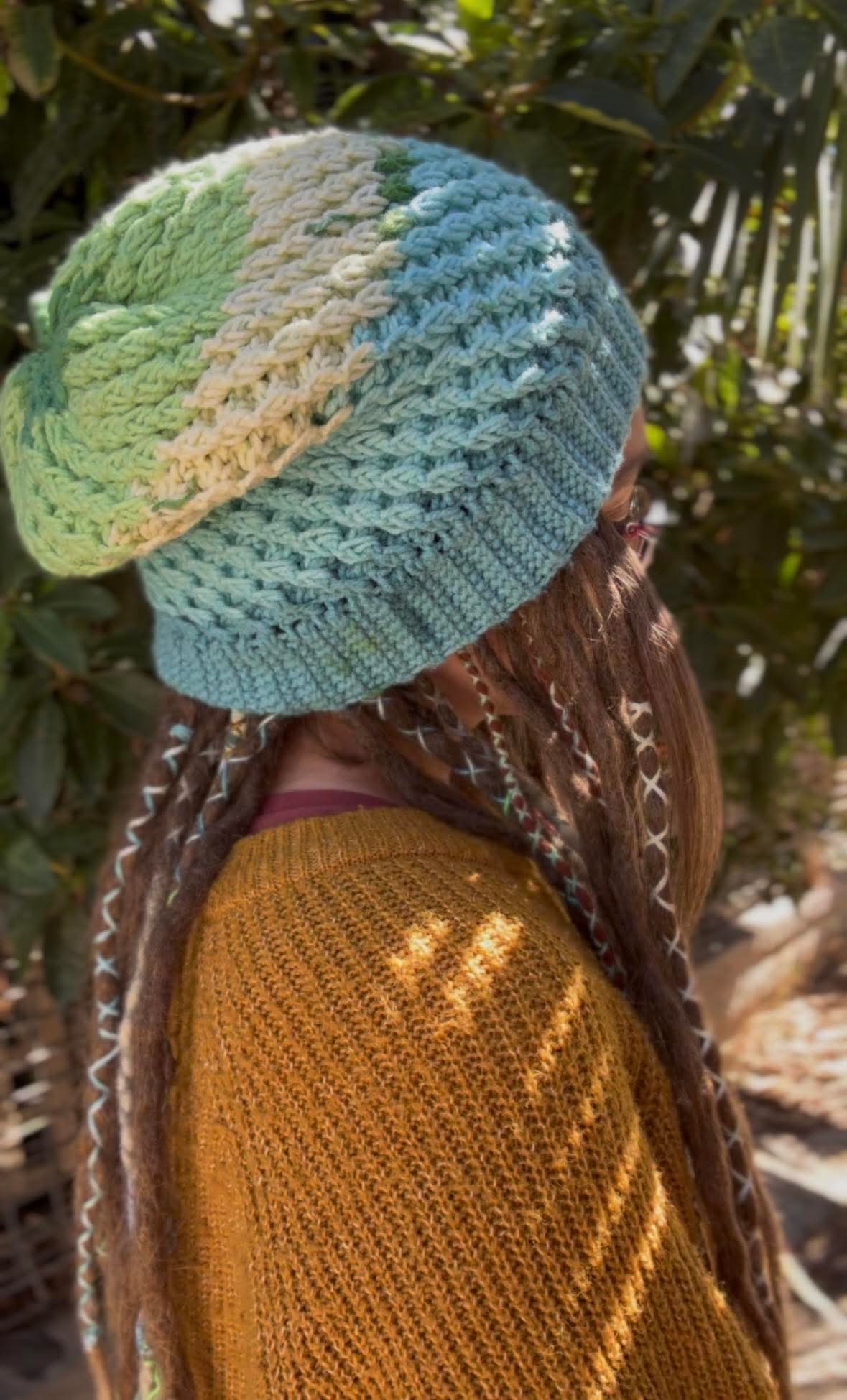 Blue Green Handmade Beanie