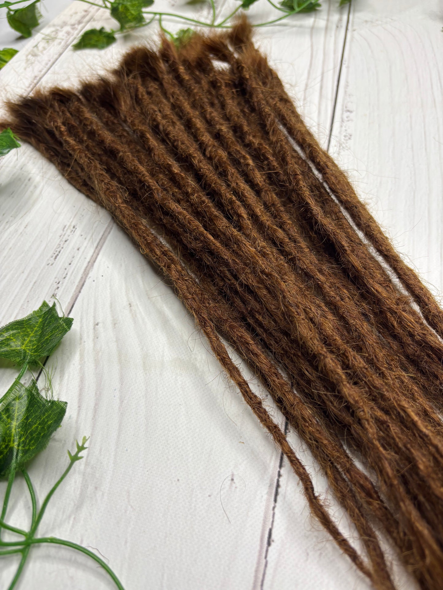 34 Light Brown Micro Thin Human Hair Dreadlock Extensions (only available for online purchase)