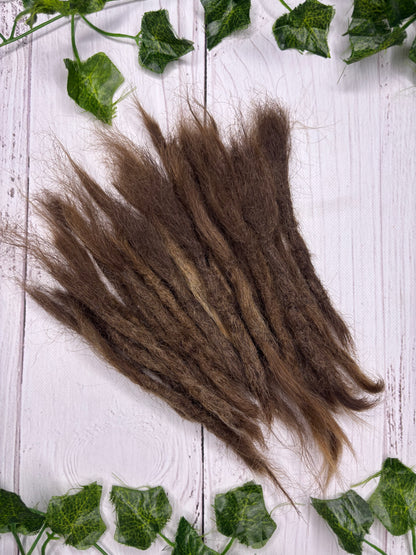 30 Natural Brown Human Hair Dreadlock Extensions