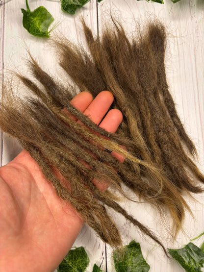 30 Natural Brown Human Hair Dreadlock Extensions