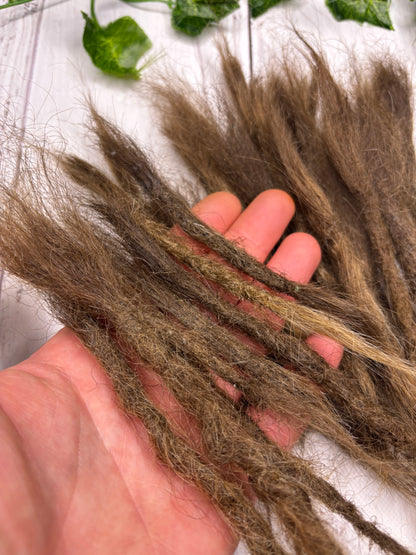 30 Natural Brown Human Hair Dreadlock Extensions
